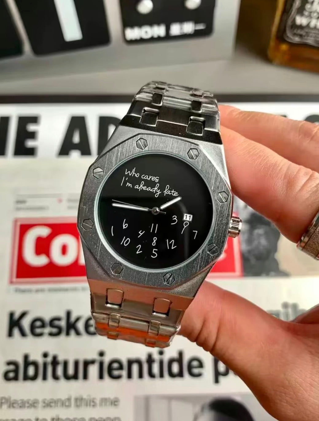 I’m Already Late - Grey and Black